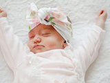 White Rose Floral Bow Knot Headband