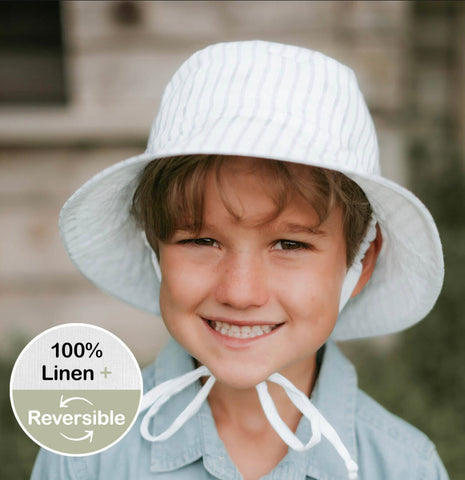 Explorer Kids Reversible Classic Bucket Hat- Finley/ Blanc SS22