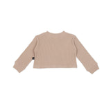 Biscuit Waffle Cropped Sweater- kids