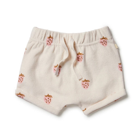 Sweet Strawberry Organic Terry Short- organic Terry towelling SS21