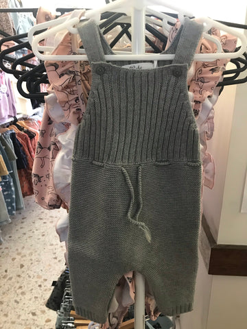 Aust Knit Overalls- iron Marle