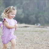 Lilac Ruffle Overalls SS21