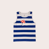 Stay Cool Singlet- Blue Stripe SS21