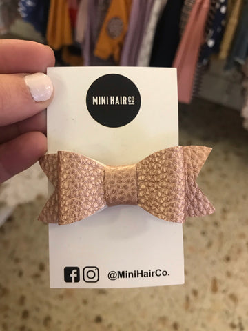 Rose Gold Classic Bow Clip