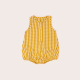 Lemon Gingham Bubble Romper- Lemon SS21