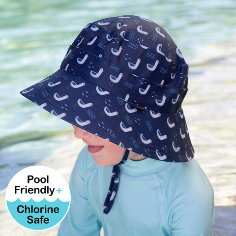 Kids Beach Hat Bucket UPF50+ Seagull Print