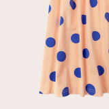 Dotty Short Sleeve Dress- peach SS21