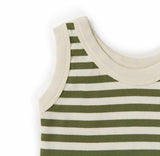 Olive Stripe Organic Singlet SS22