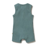 Pine Green Organic Rib Boyleg Growsuit SS21