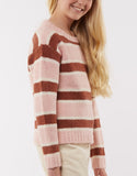 Margot Knit Crew- multi stripe