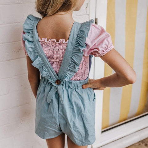 Chambray Frilly Playsuit