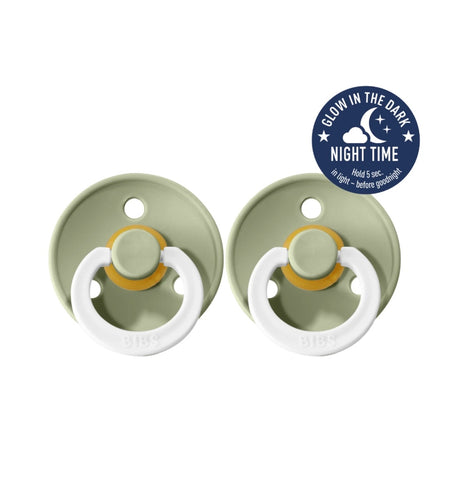 BIBS Colour Night Grow- Size One | Sage 2pack