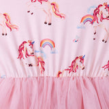 RAINBOW UNICORN S/S LUNA TUTU DRESS- PINK