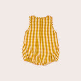 Lemon Gingham Bubble Romper- Lemon SS21