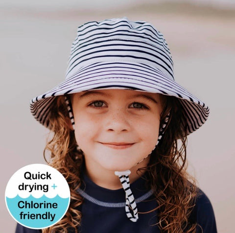 Kids Beach Hat Bucket UPF50+ Stripe Print