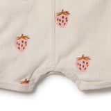Sweet Strawberry Organic Terry Towelling Playsuit SS21