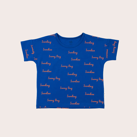 Sundays Relaxed Tee- Bright Blue