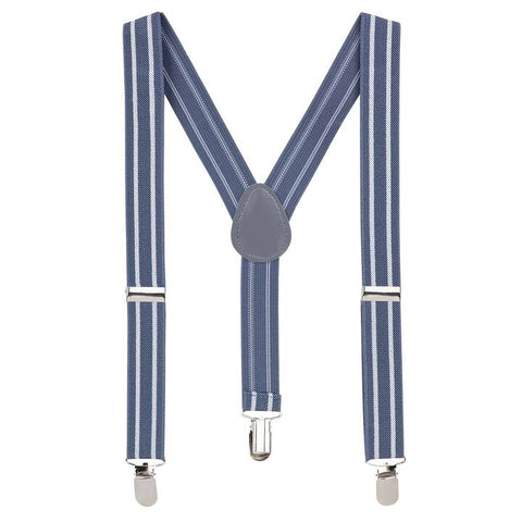 Bradley Boys Suspenders-Blue stripe one size