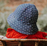 Girls Toddler Bucket Hat Hearts Print
