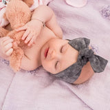 BLACK ACID WASH BOW KNOT HEADBAND