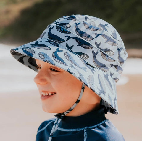 Boys Kids Classic Swim Bucket Beach Hat- Whale SS22