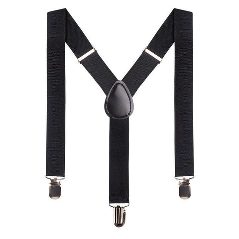 Bradley Boys Suspenders-Black one size