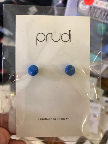 Blue sparkle kids earrings 1 pack