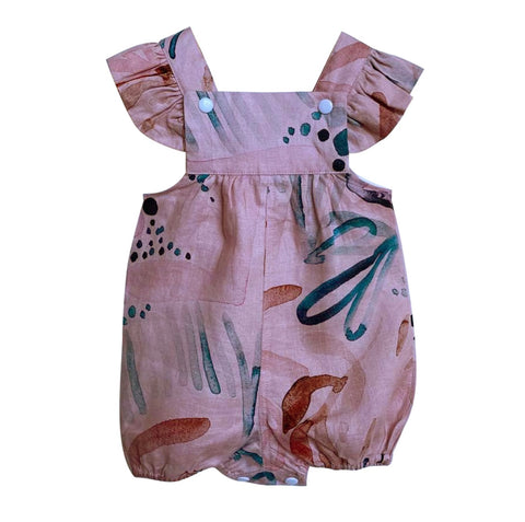 Abstract Ruffle Overalls SS21