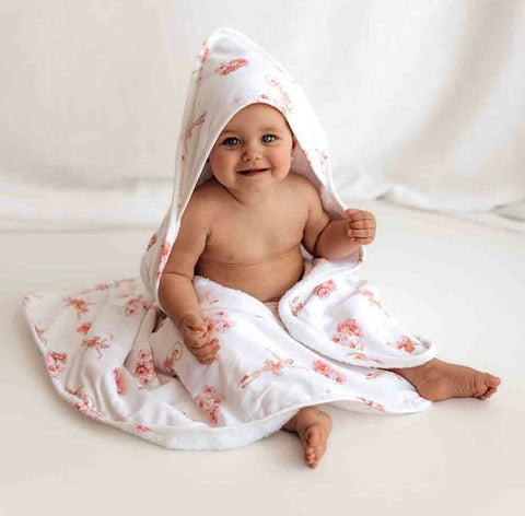 Ballerina Organic Hooded Baby Towel