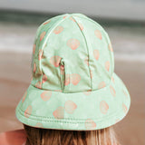 Girls Ponytail Beach Hat Bucket UPF50+ Seashell Print SS21