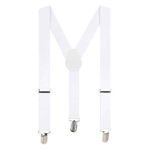 Bradley Boys Suspenders-white one size