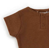 Chocolate Organic Short Sleeve Bodysuit SS22