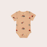 Camping Short Sleeve Bodysuit- Dust