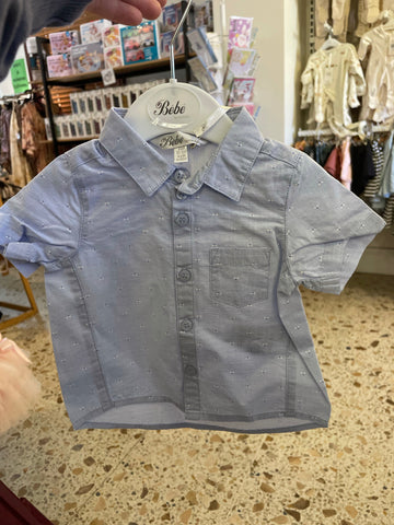 Louis Print shirt- Navy