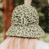 Girls Ponytail Bucket Hat Leopard Print SS21