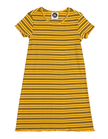 Alice Dress- yellow & black stripes
