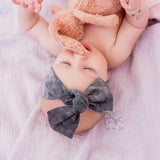 BLACK ACID WASH BOW KNOT HEADBAND